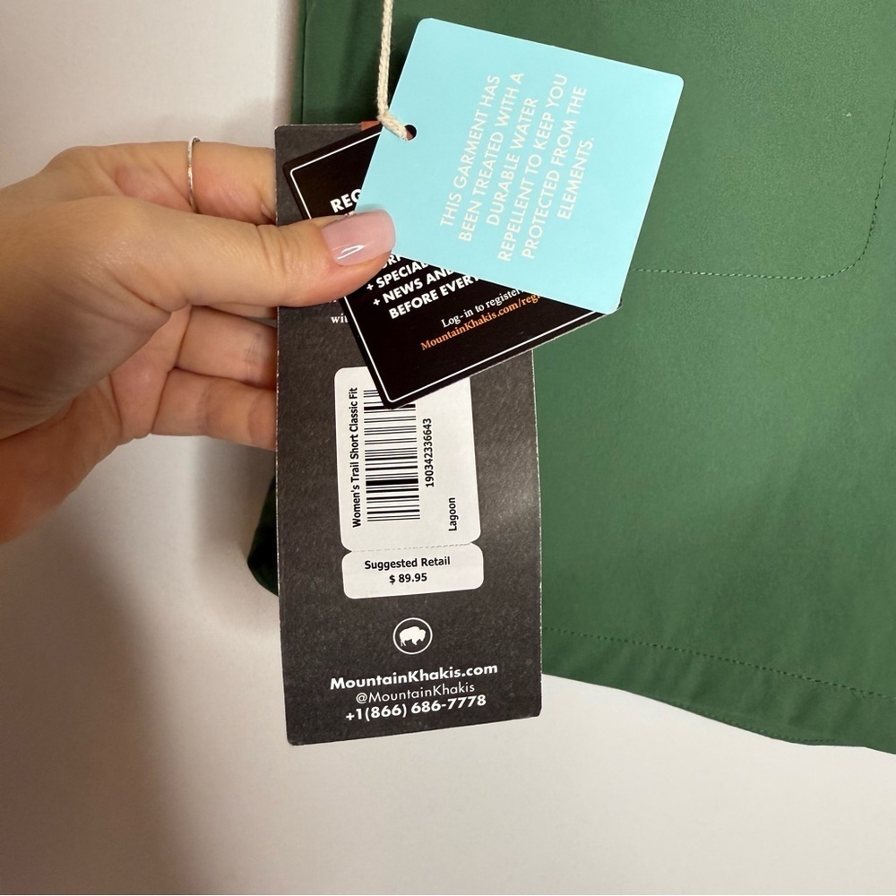 Mountain Khakis Green Lagoon Trail Shorts Classic Fit- Size 4 NWT - Picture 9 of 16